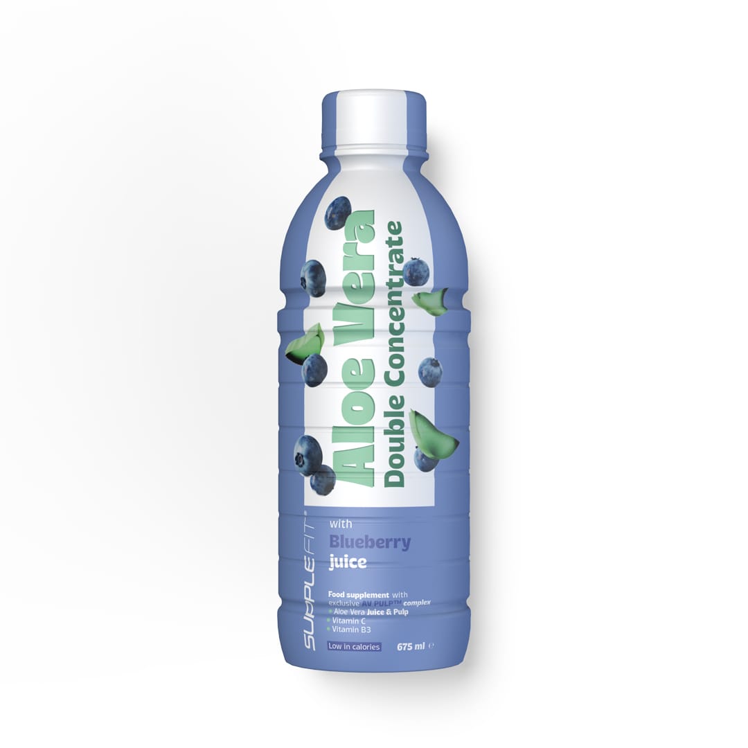 ALOE VERA jus et pulpe avec jus de Myrtille 675ml