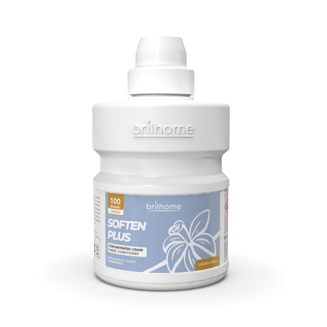 Brilhome Soften plus 'Cœur de vanille et fleurs d'or' - Adoucissant liquide concentré ( VEGAN) 500 ml